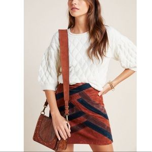 Anthropologie ivory quilted sweater Sz XL